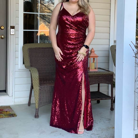 Revelry Dresses Red Sequin Rory Style Dress From Revelry Perfect